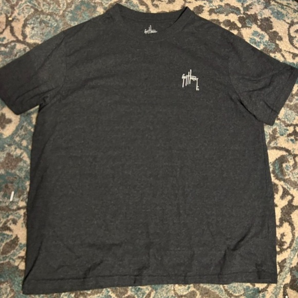 Guy Harvey Charcoal and Blue Fish Tee - Picture 2 of 4